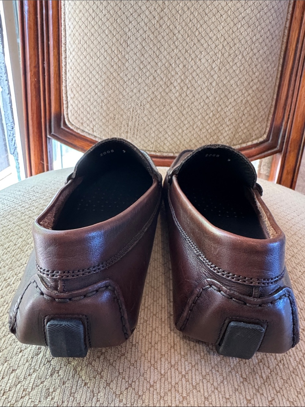 To Boot Men's Dark Brown Leather Penny Loafers. Made in Italy. Size 9. Very good - Picture 3 of 11